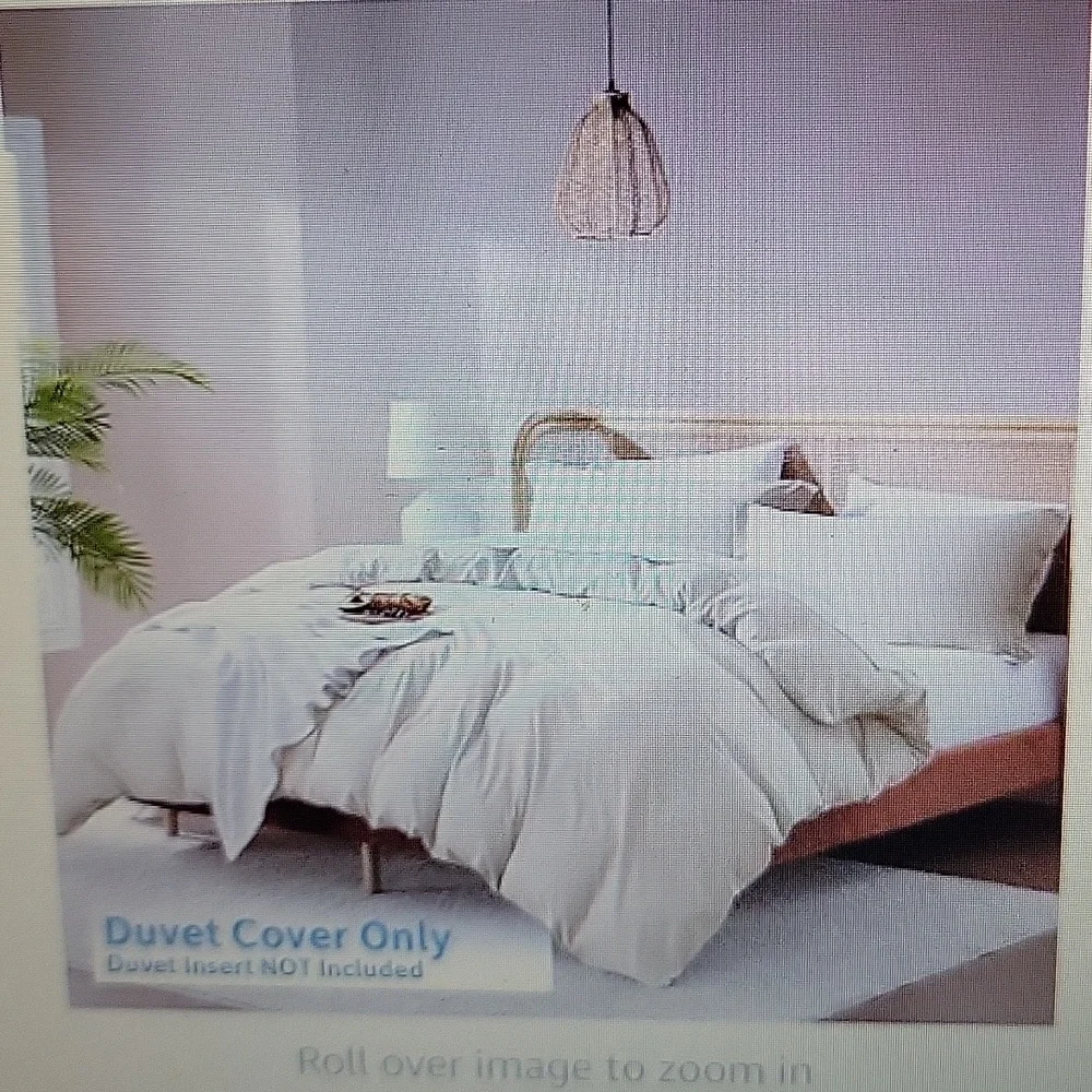 Nestl King off white duvet cover set double brushed 3pc 2 shams 104